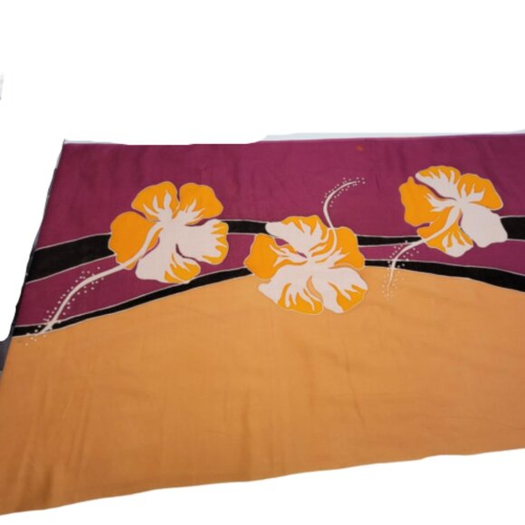 Womens Sarong Cotton Wrap Handpainted Batik Wrapskirt Beach Pareo Beachwear -NEW - Picture 4 of 4